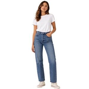 Levis 501 Original Fit High Rise Straight Leg Blue Jeans 12501-0396 W26 L30